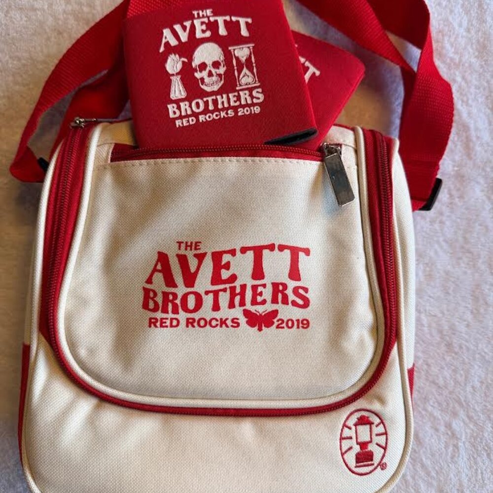 The Avett Brothers Red Rocks 2019 Colman Insulated Lunch Bag, koozies